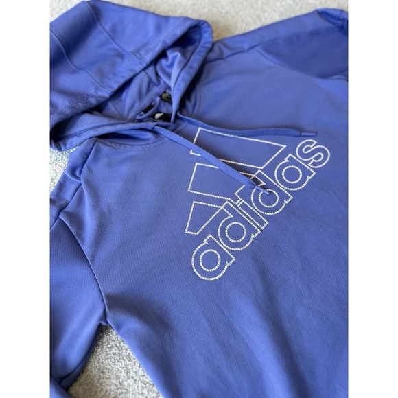 Adidas Women's Climawarm Pullover Purple Hoodie Size Medium - Picture 3 of 9